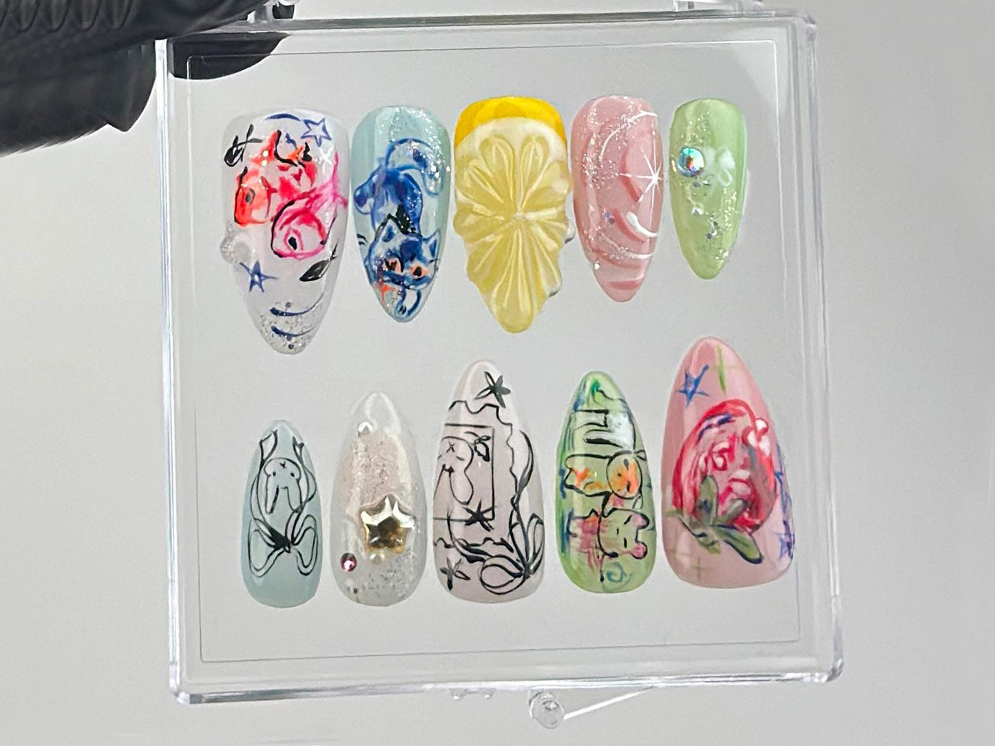 Artistic Expression Press On Nails Whimsical Bunny