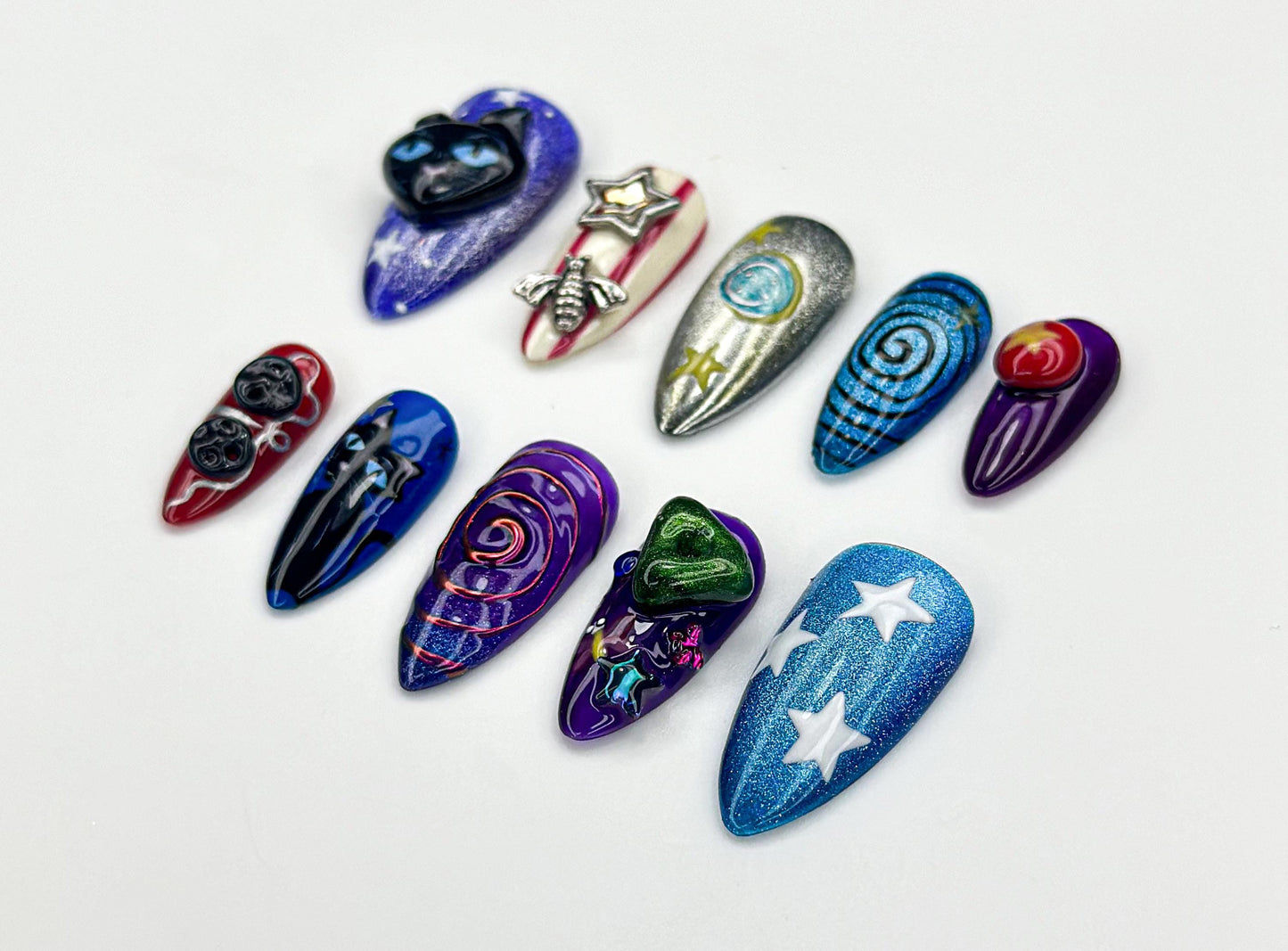 Unique Cosmic Galaxy Press On Nails