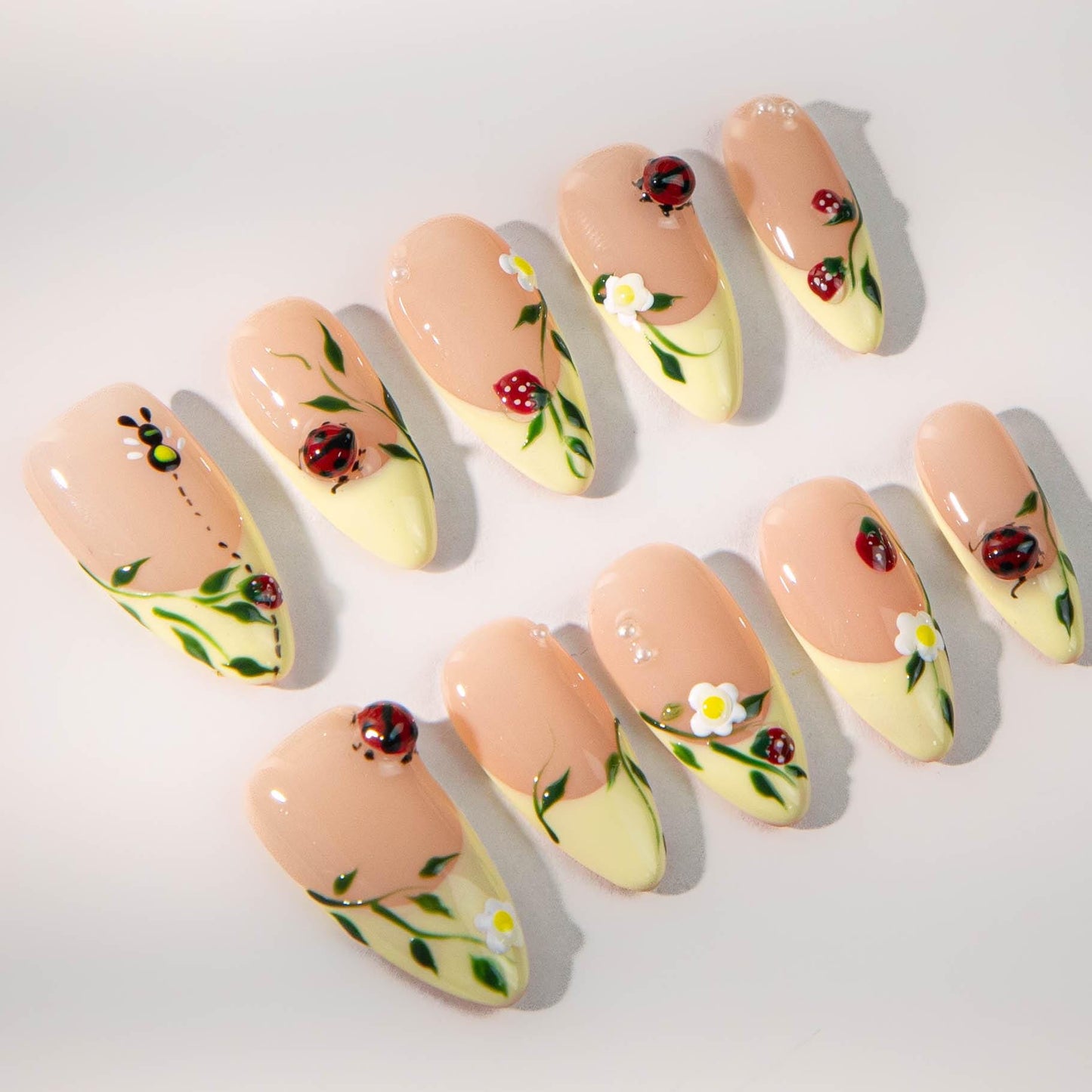 Fun Garden Press-On Nails with Floral Joy.