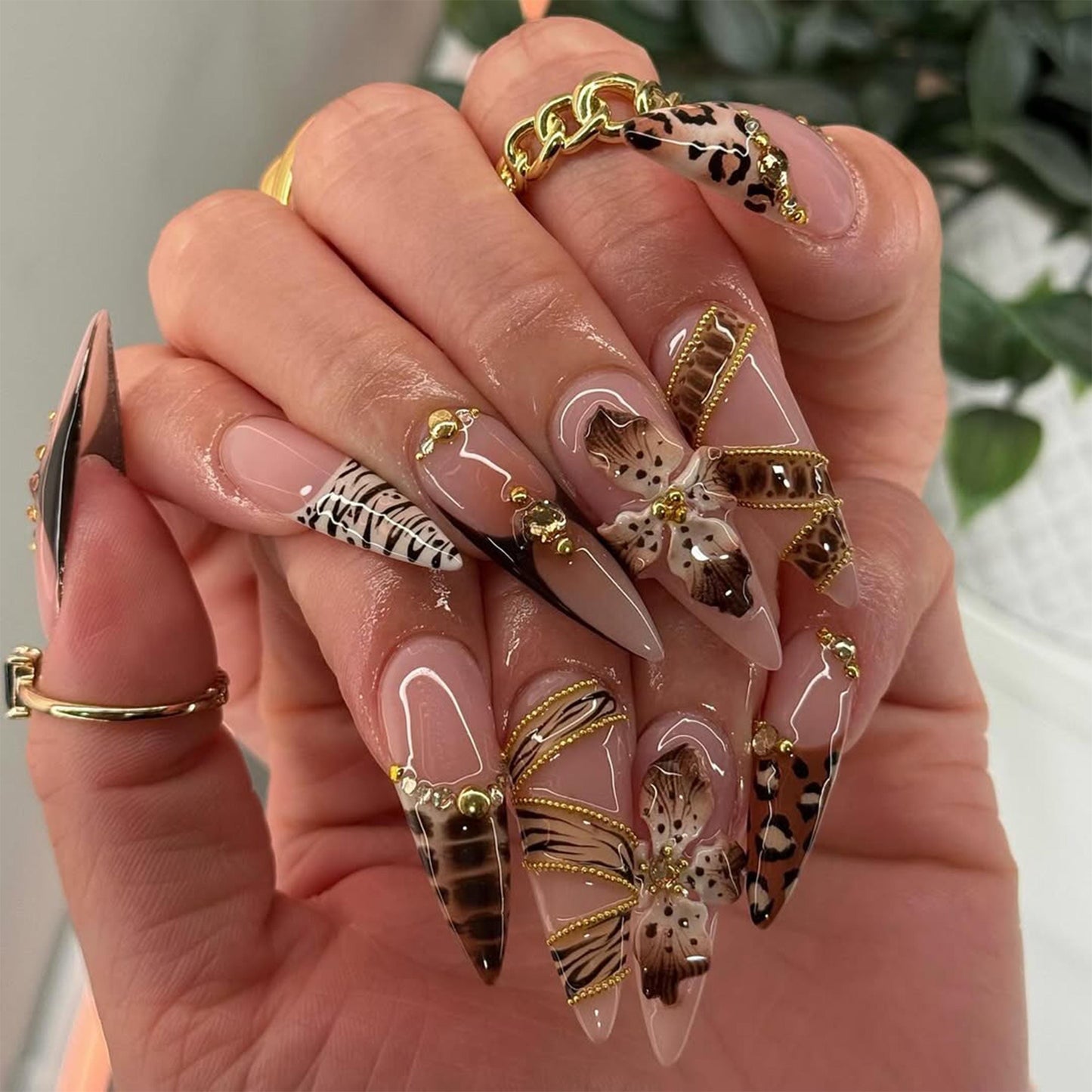 Luxury Animal Print Press On Nails Set