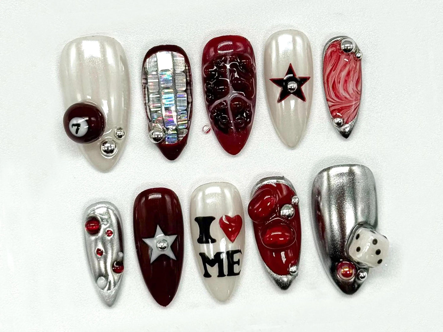 Vegas Glam Custom Press On Nails