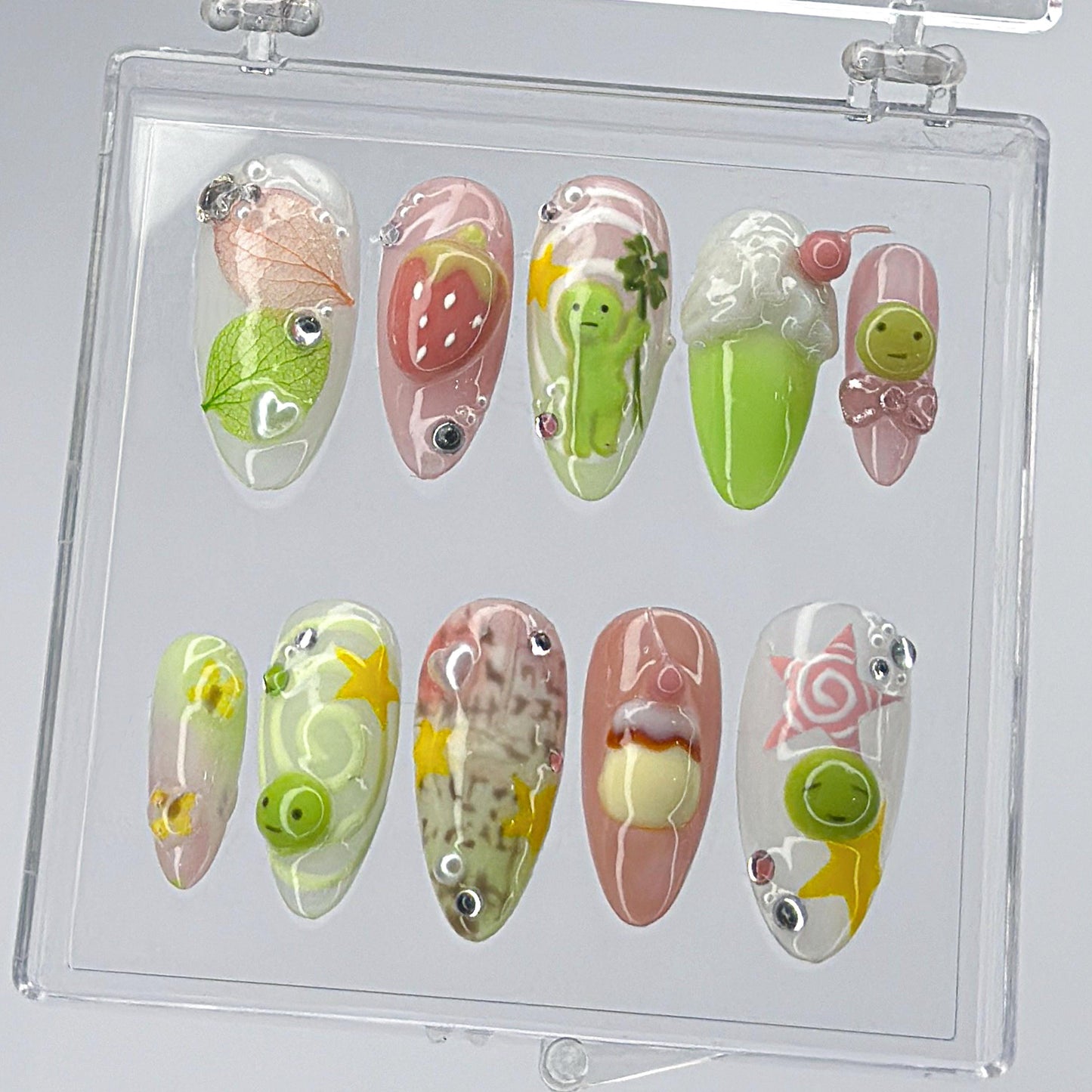 Whimsical Garden Press On Nails