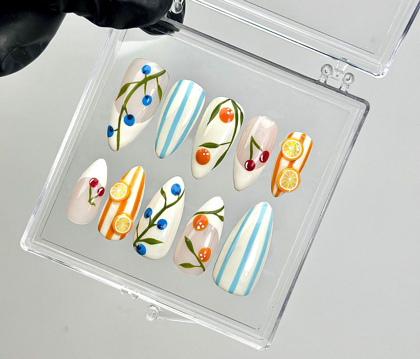 Vibrant Summer Fruit Press On Nails