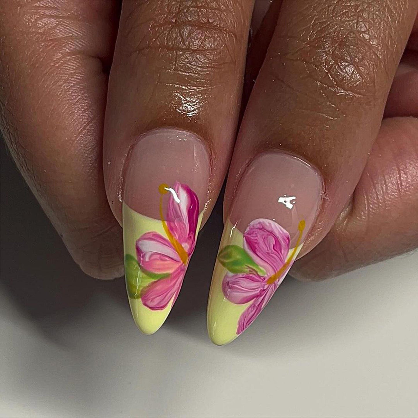 Tropical Orchid French Press On Nail Set
