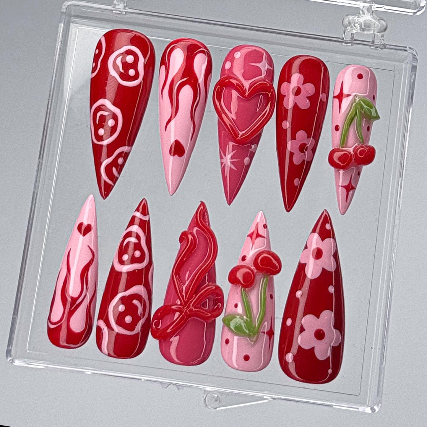 Cherry Blossom Inspired Press On Nails