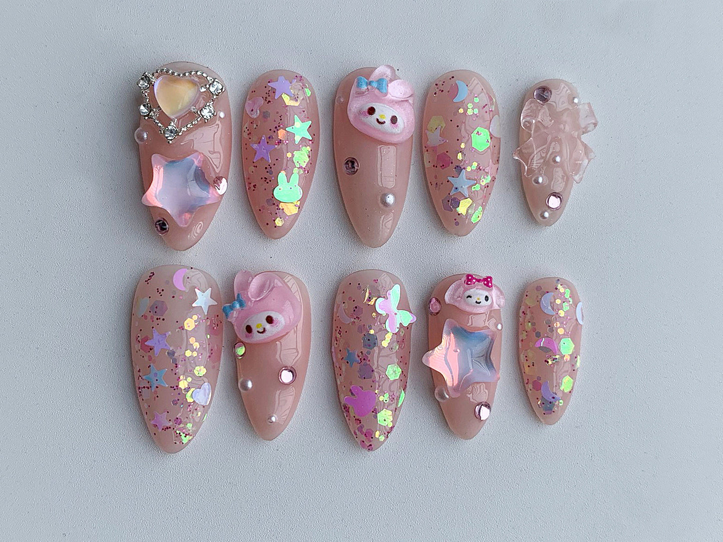 Stunning Kawaii 3D My Melody Nails