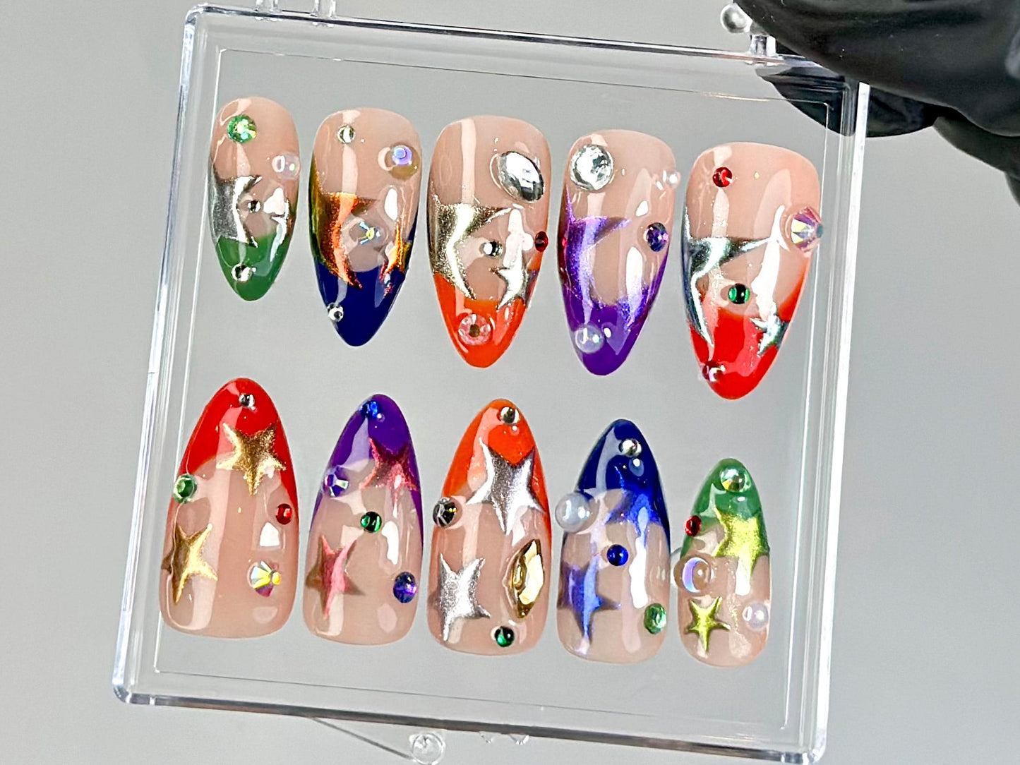 Color Pop Starburst Press On Nails Set