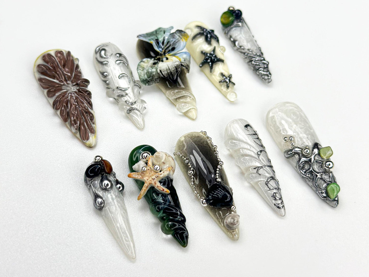 Gothic Summer Theme Press On Nails