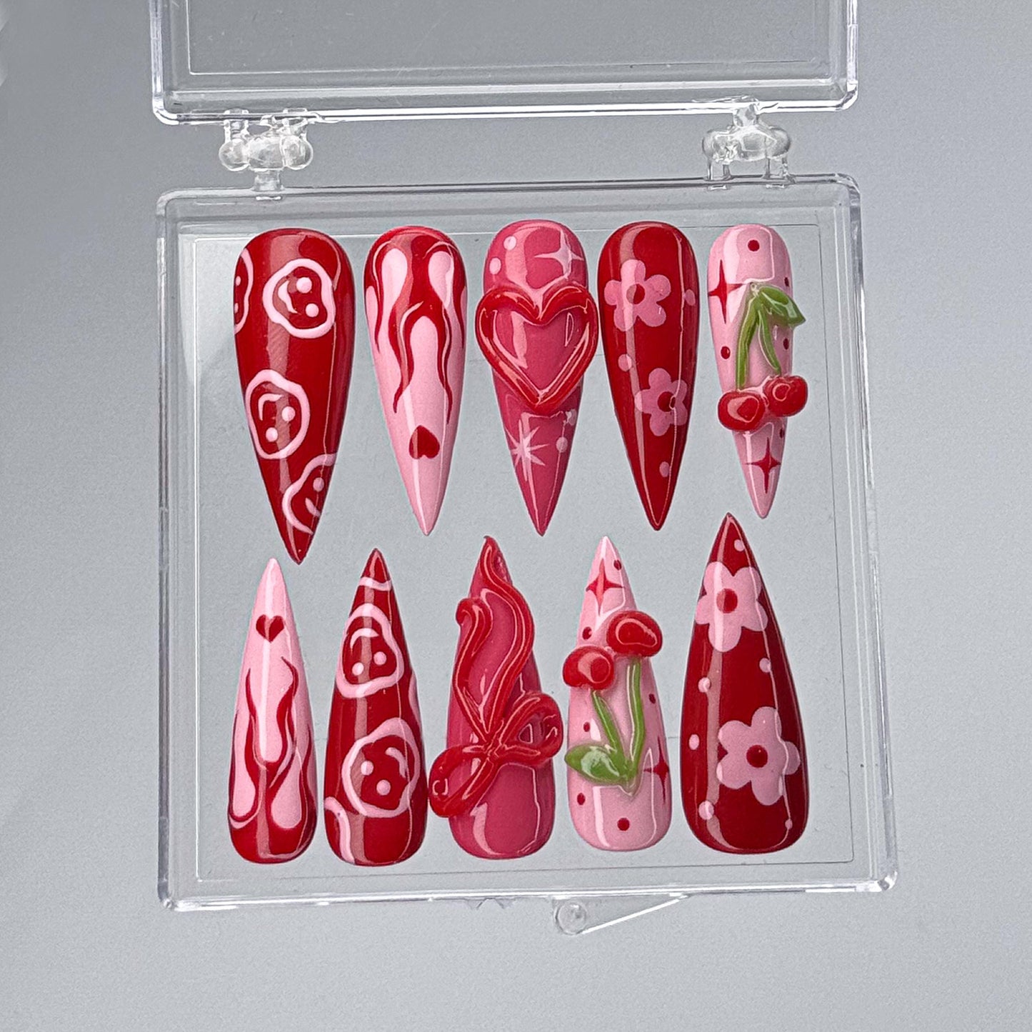 Cherry Blossom Inspired Press On Nails