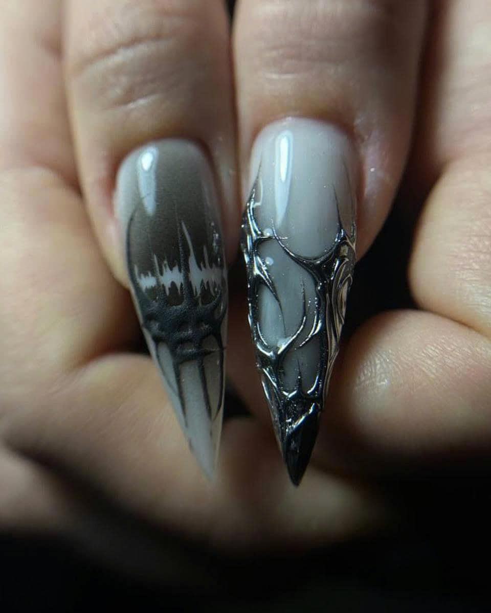 Witchcore Black Gothic Press On Nail Set