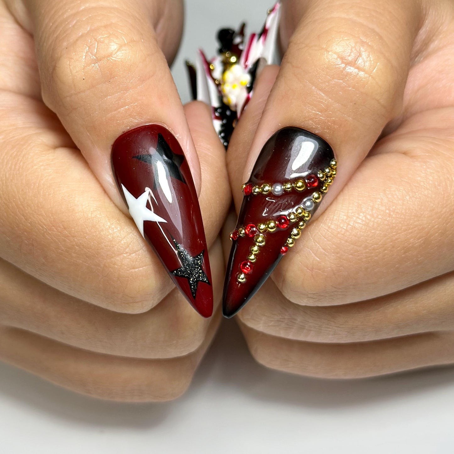 Halloween Circus Press On Nails - Carnival Circus Clown Press On Nails