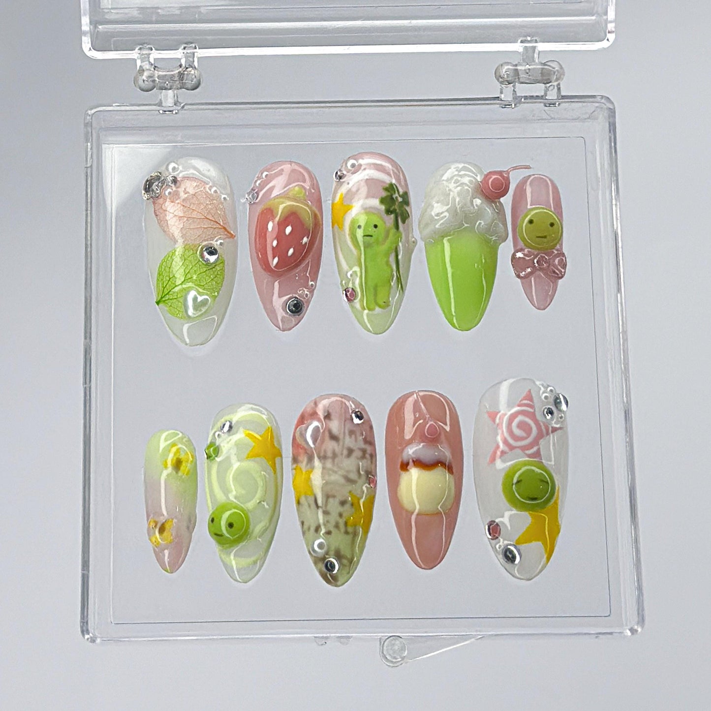 Whimsical Garden Press On Nails