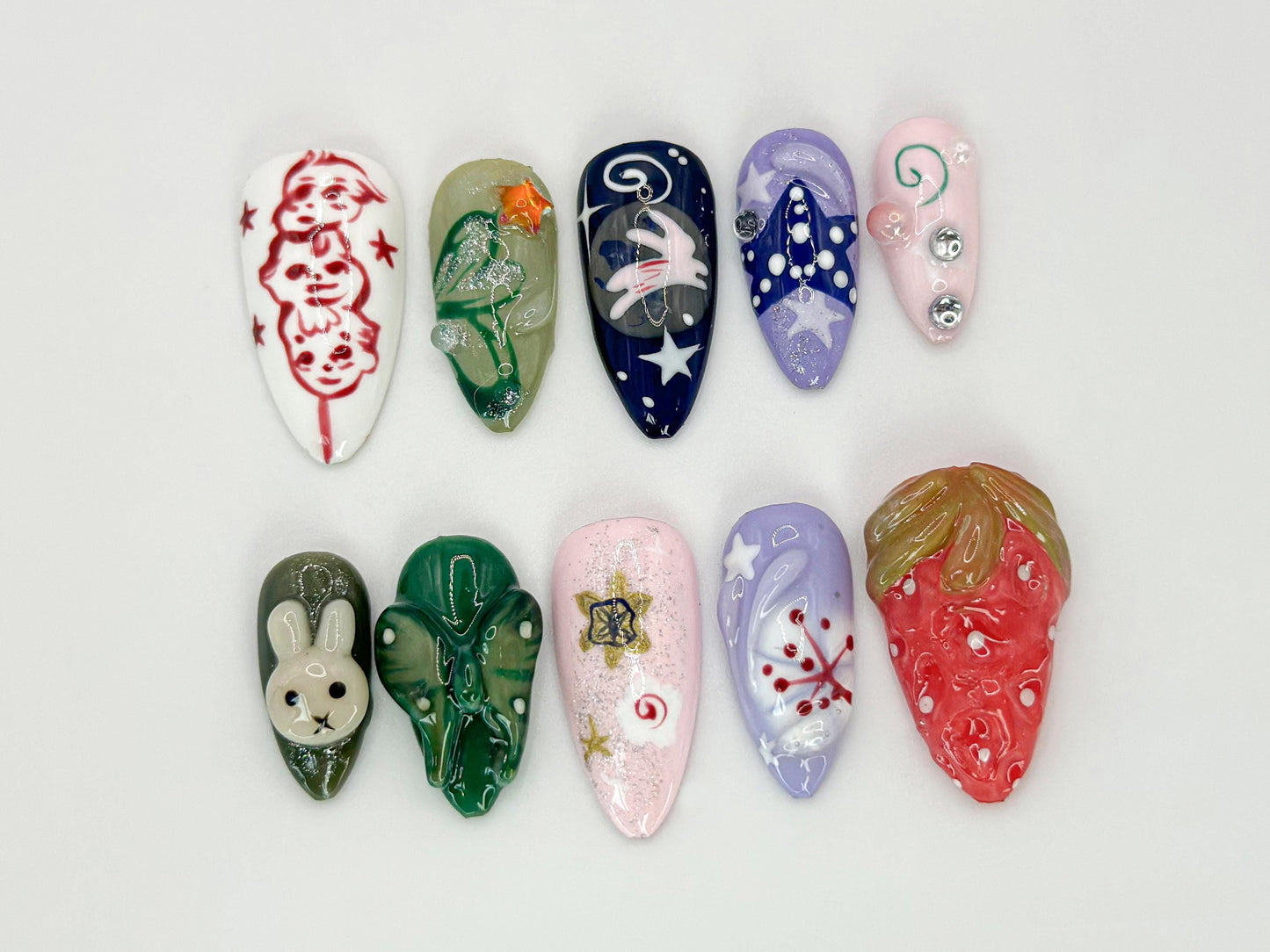Stunning 3D Nail Art Set - Unique, Trendy Designs