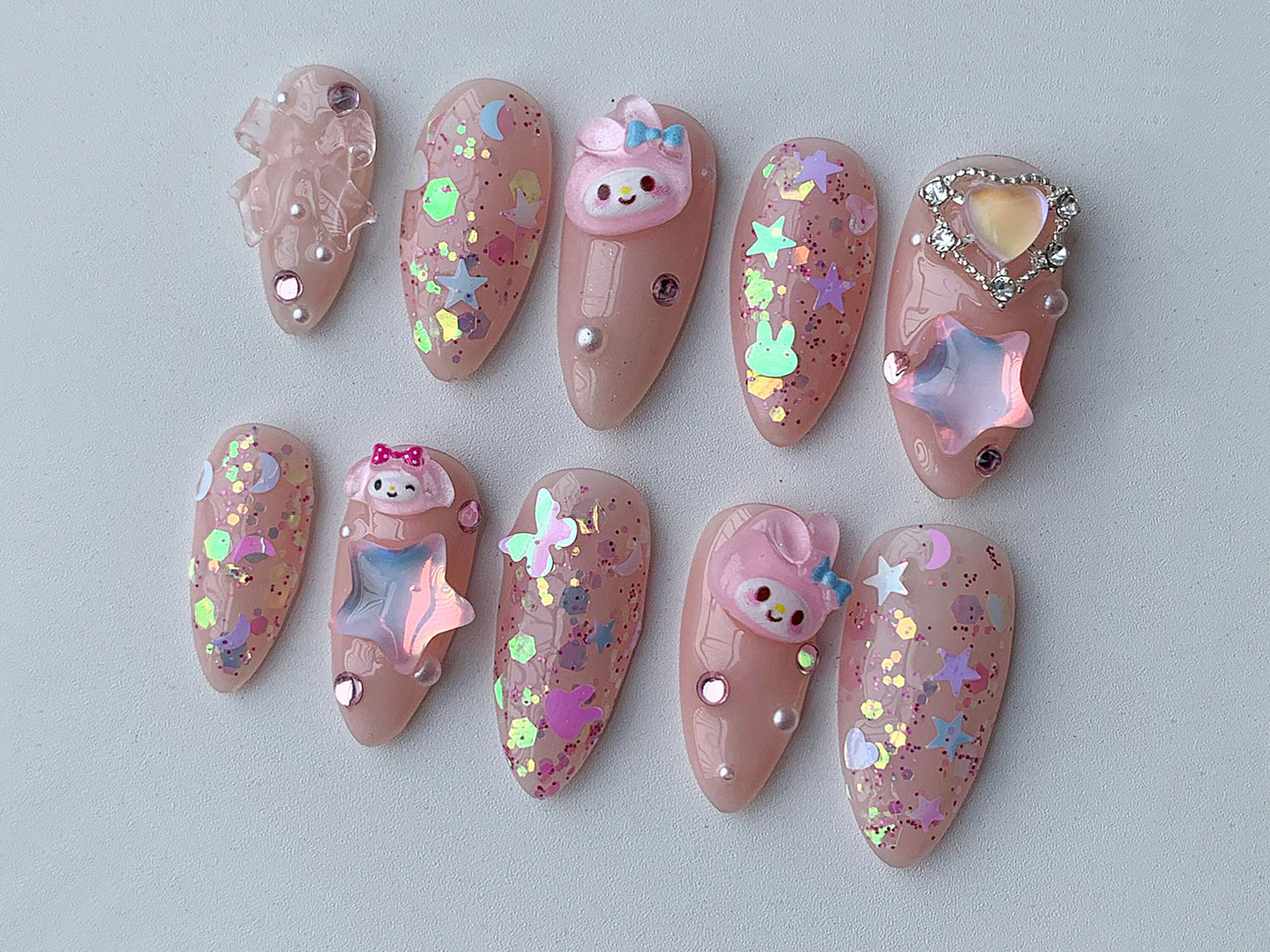 Stunning Kawaii 3D My Melody Nails