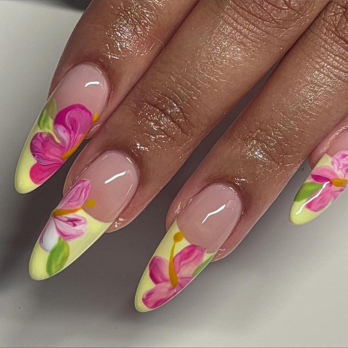 Tropical Orchid French Press On Nail Set