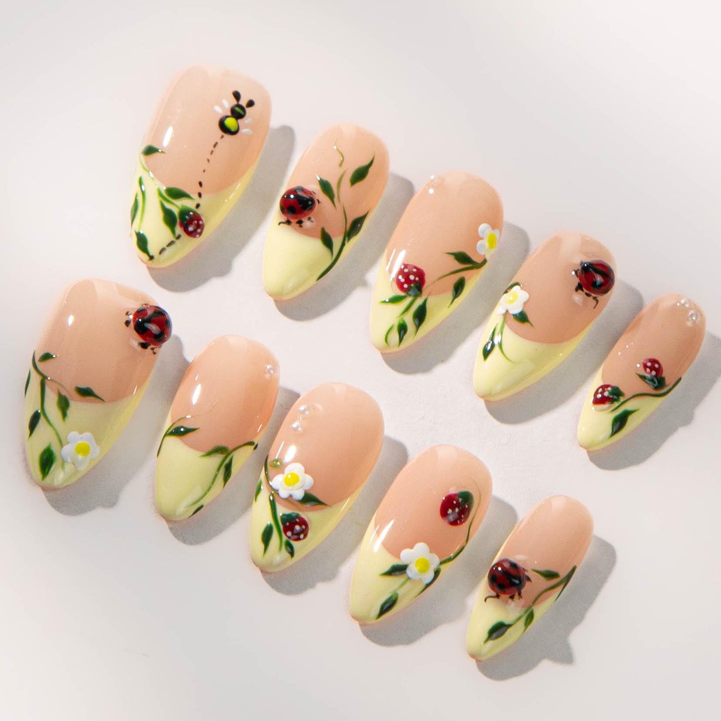 Fun Garden Press-On Nails with Floral Joy.