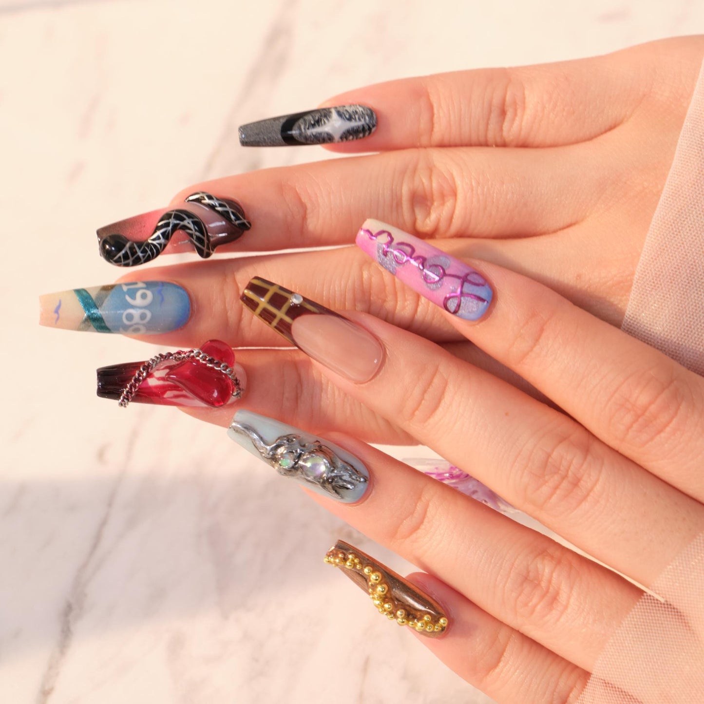 Taylor Swift The Eras Tour Inspired Press-On Nails with Timeless Flair.