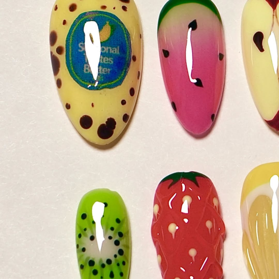 Tropical Fruit Mix Press On Nails Set