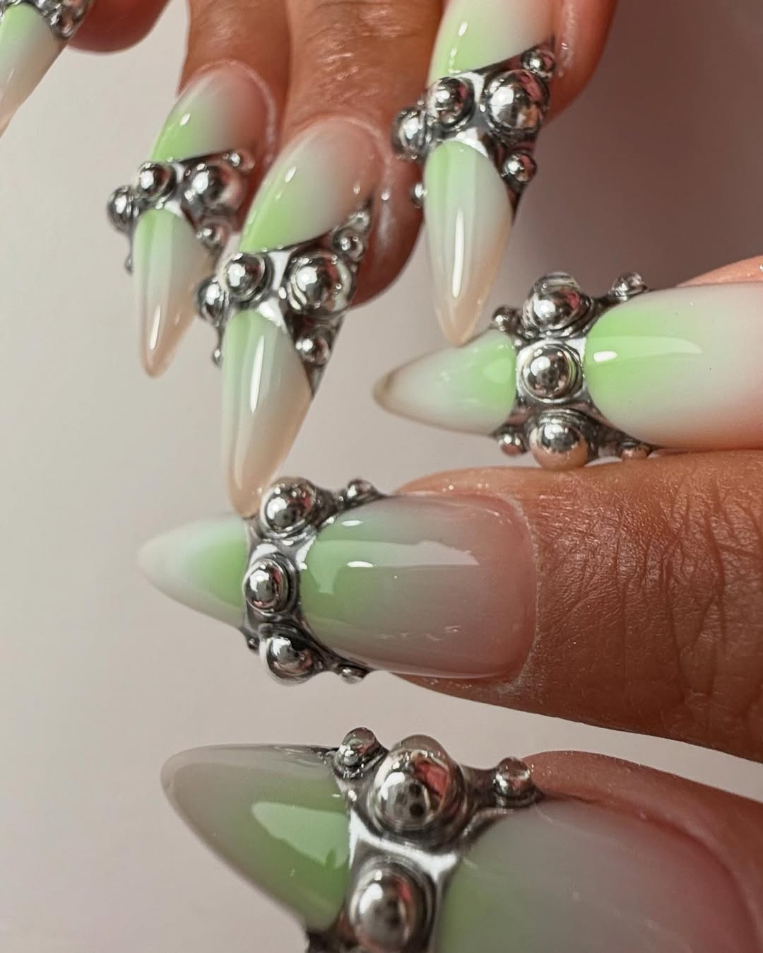 Sapphire Frost Press On Nails, Blue Glitter Elegance