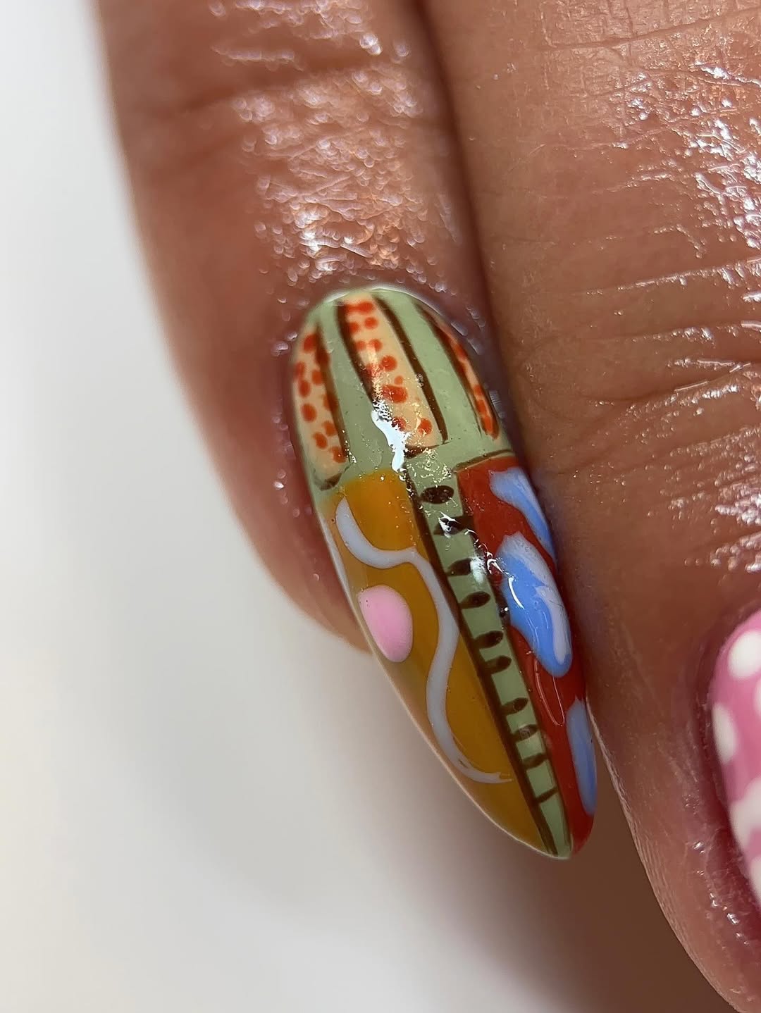 Hand Painted Butterfly and Floral Almond Press-On Nail Set