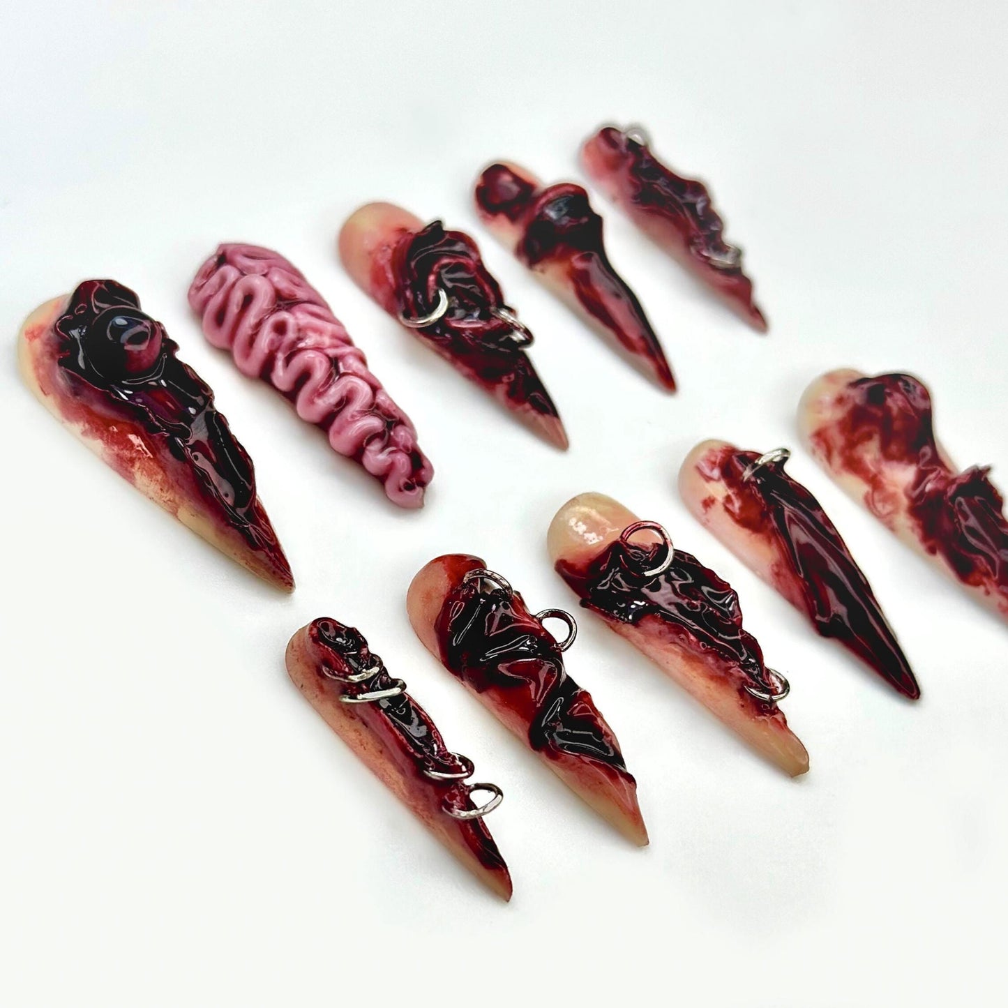 Bloody Gore Horror Press On Nails - Bloody Horror 3D Press On Nails