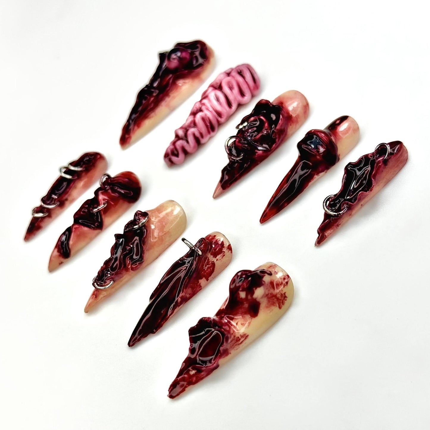 Bloody Gore Horror Press On Nails - Bloody Horror 3D Press On Nails