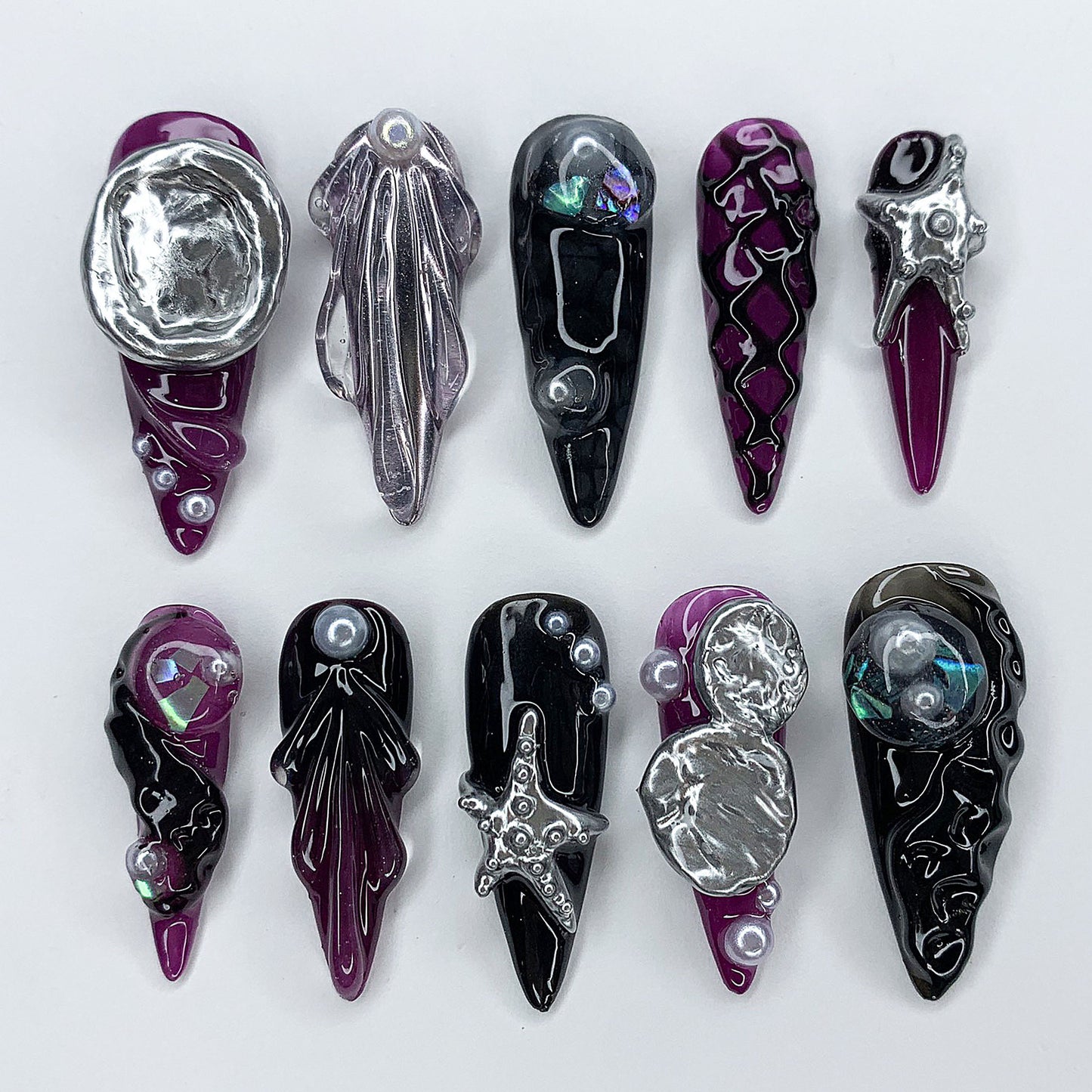 Custom Acubi Style Press On Nails