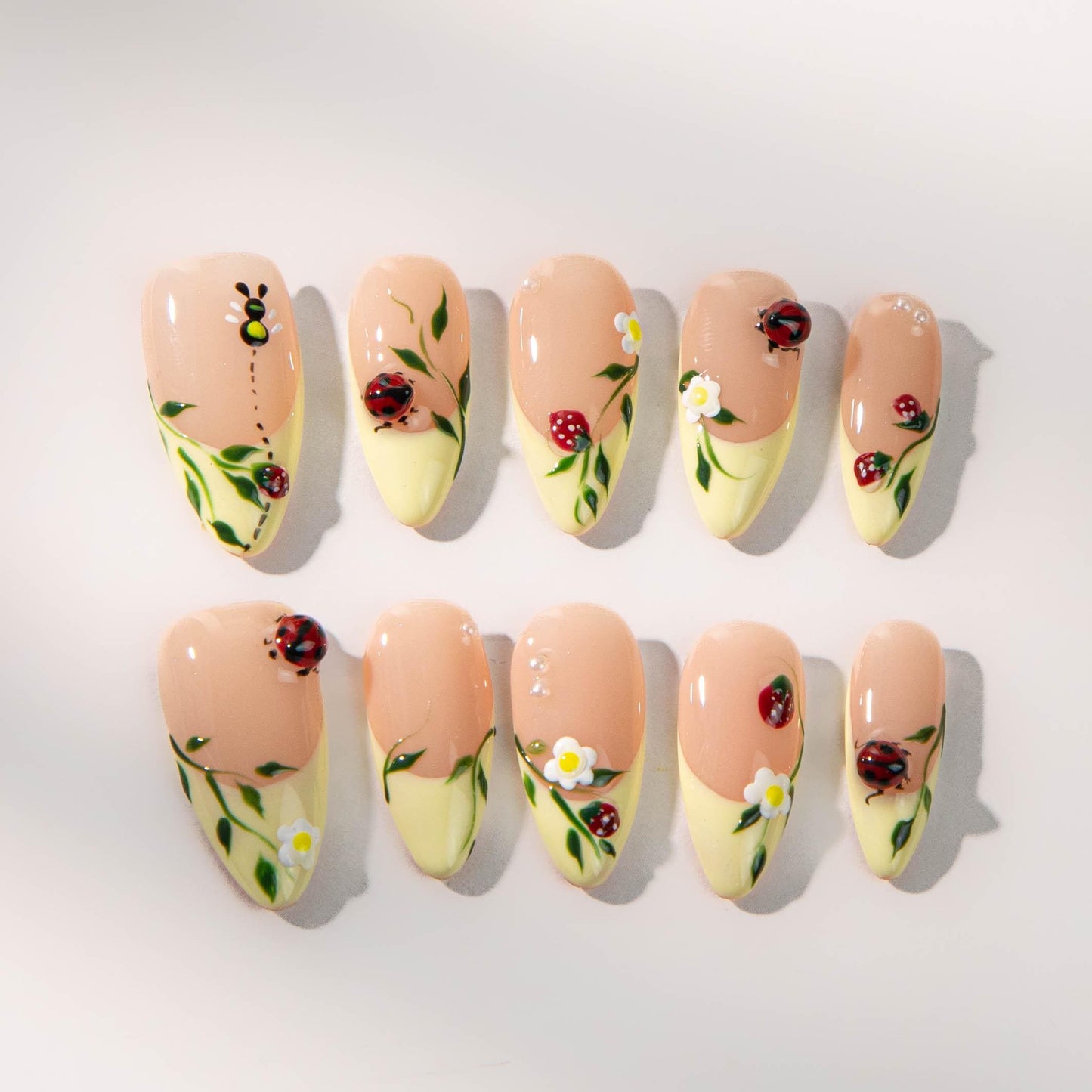 Fun Garden Press-On Nails with Floral Joy.