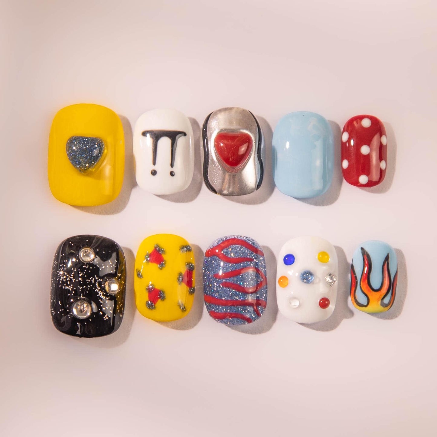 G-Dragon Inspired Luxury Press-On Nails with Bold Flair.