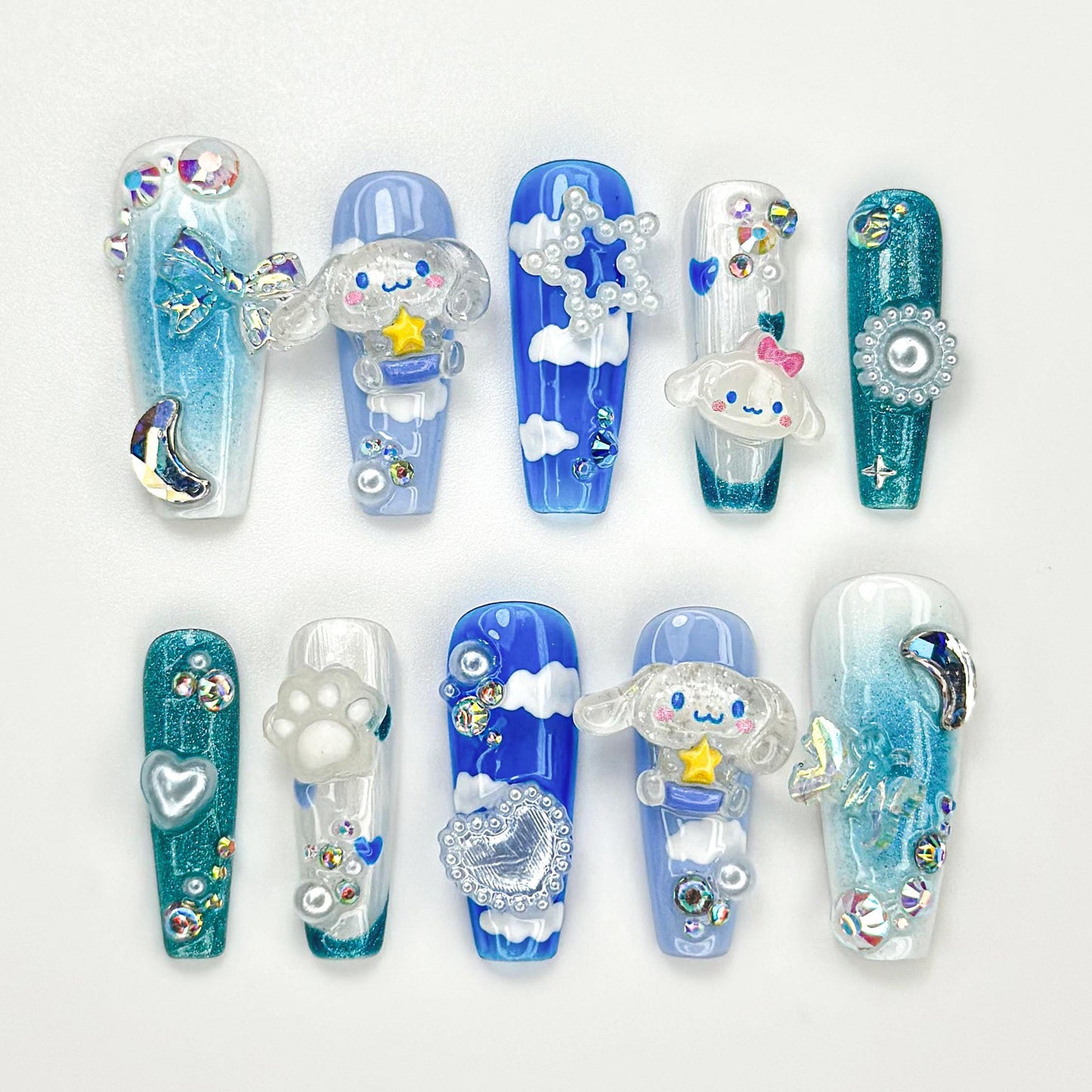 Glittering Holiday Sparkle Press On Nails