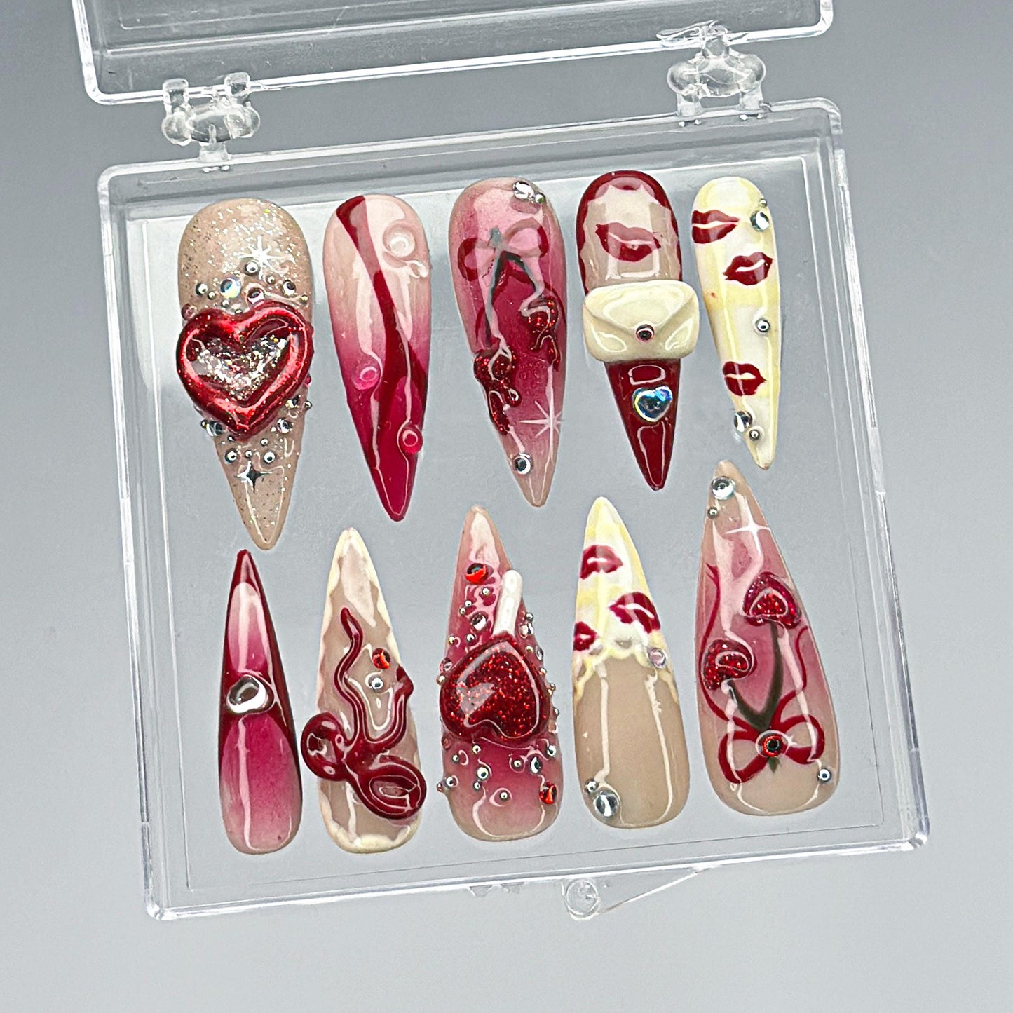 Handmade Valentine’s Day Press On Nails