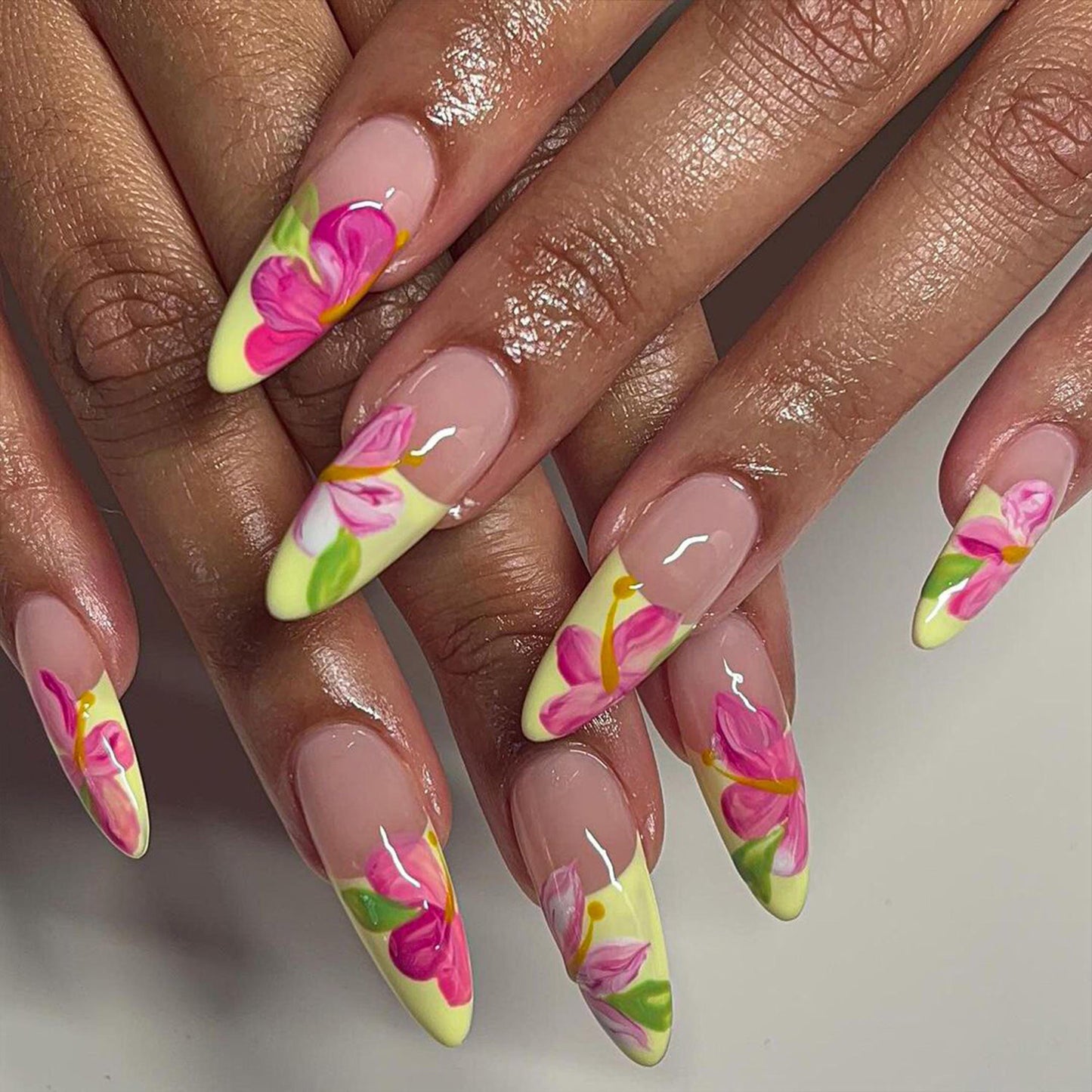 Tropical Orchid French Press On Nail Set