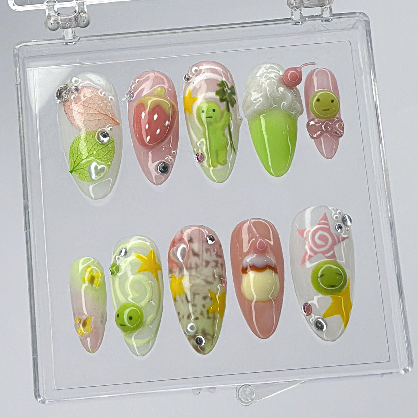 Whimsical Garden Press On Nails