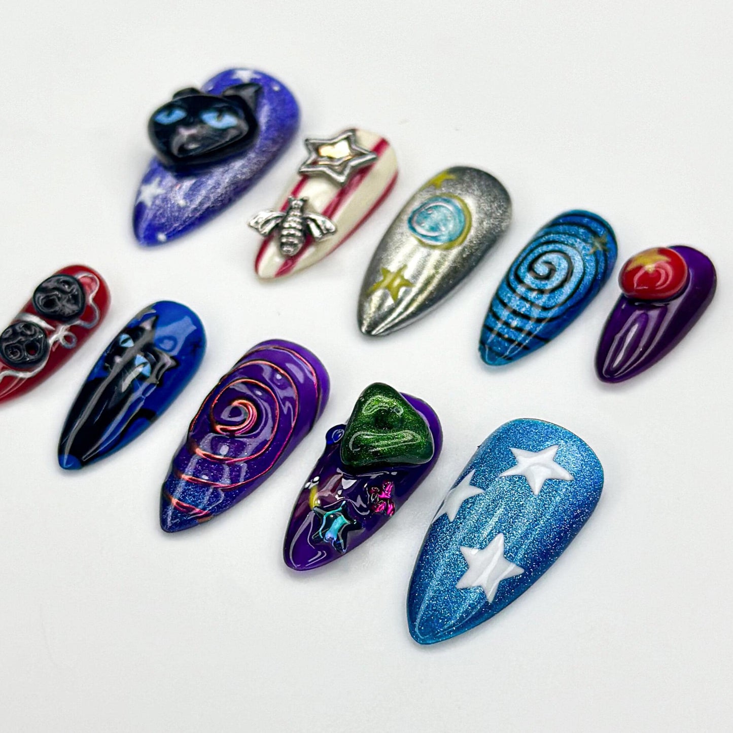 Unique Cosmic Galaxy Press On Nails