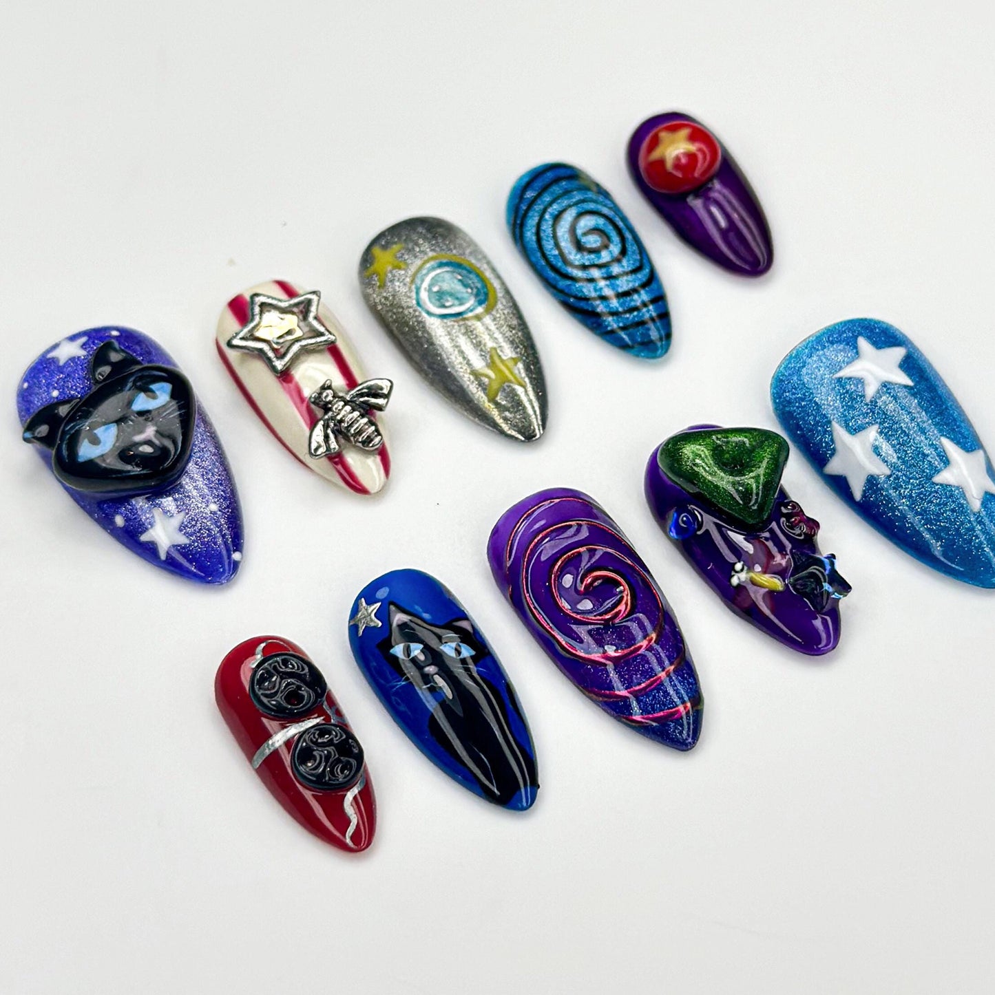 Unique Cosmic Galaxy Press On Nails