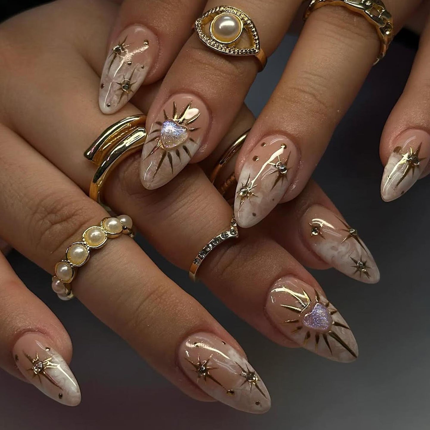 Mystic Zodiac Starburst Press On Nails Set
