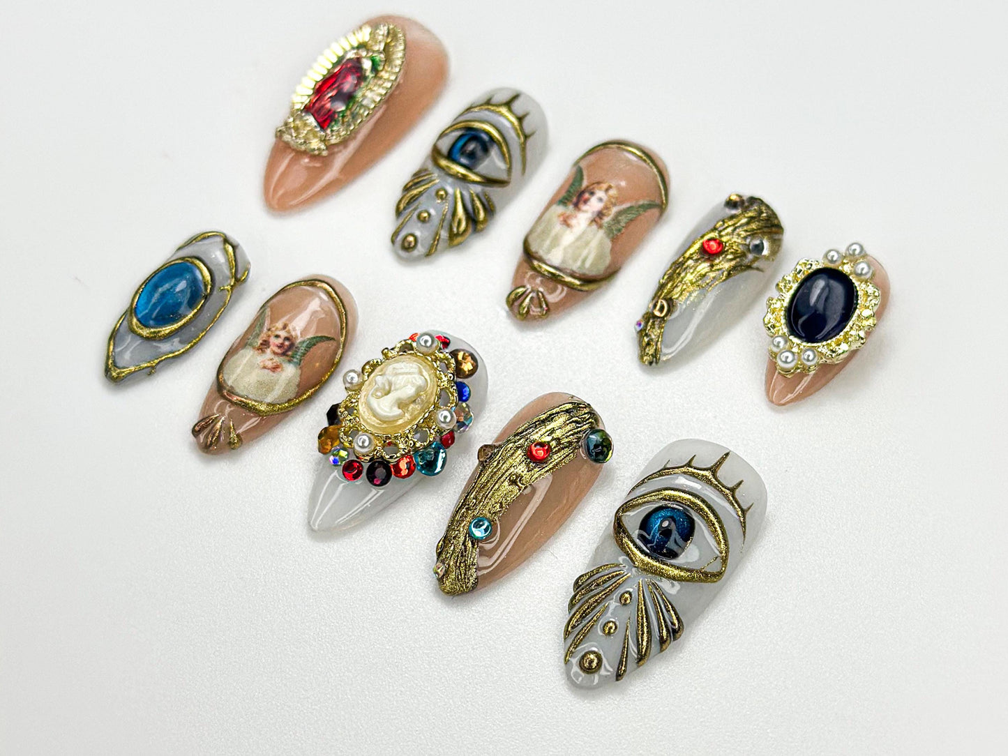 Mystic Relic Eye & Angel Press On Nail Set