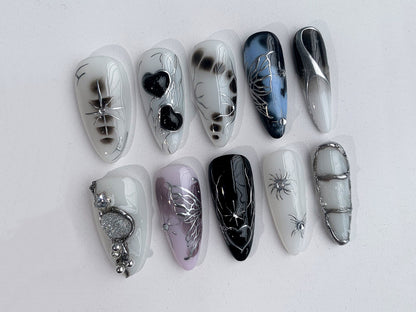 Stunning 3D Spider Web Nail Art Set