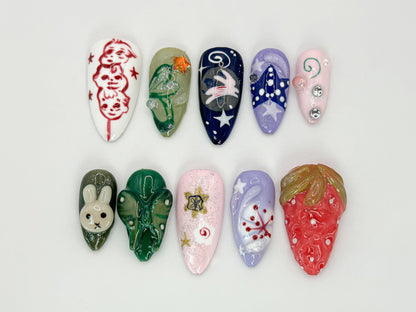 Stunning 3D Nail Art Set - Unique, Trendy Designs