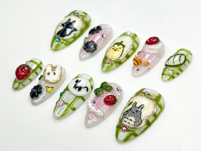 Cute 3D Cartoon Press On Nails Set