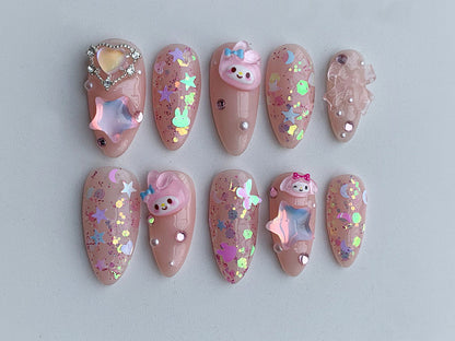 Stunning Kawaii 3D My Melody Nails