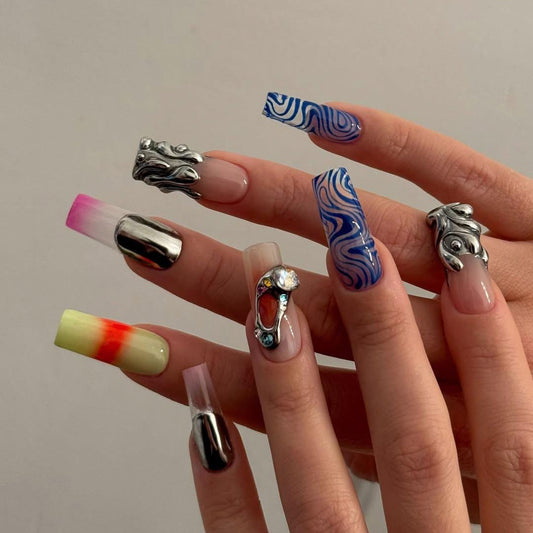 3D Tropical Fruit Paradise Press On Nail Set