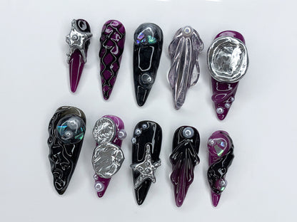 Custom Acubi Style Press On Nails