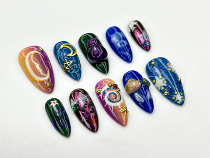 Chic Leopard Floral Press On Nails