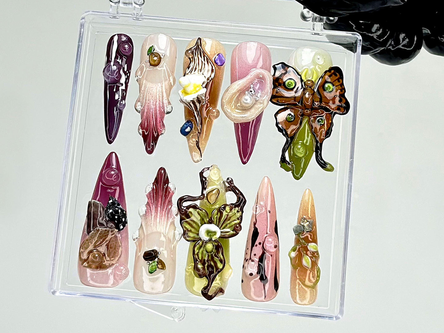 Botanical Fantasy 3D Art Press On Nails