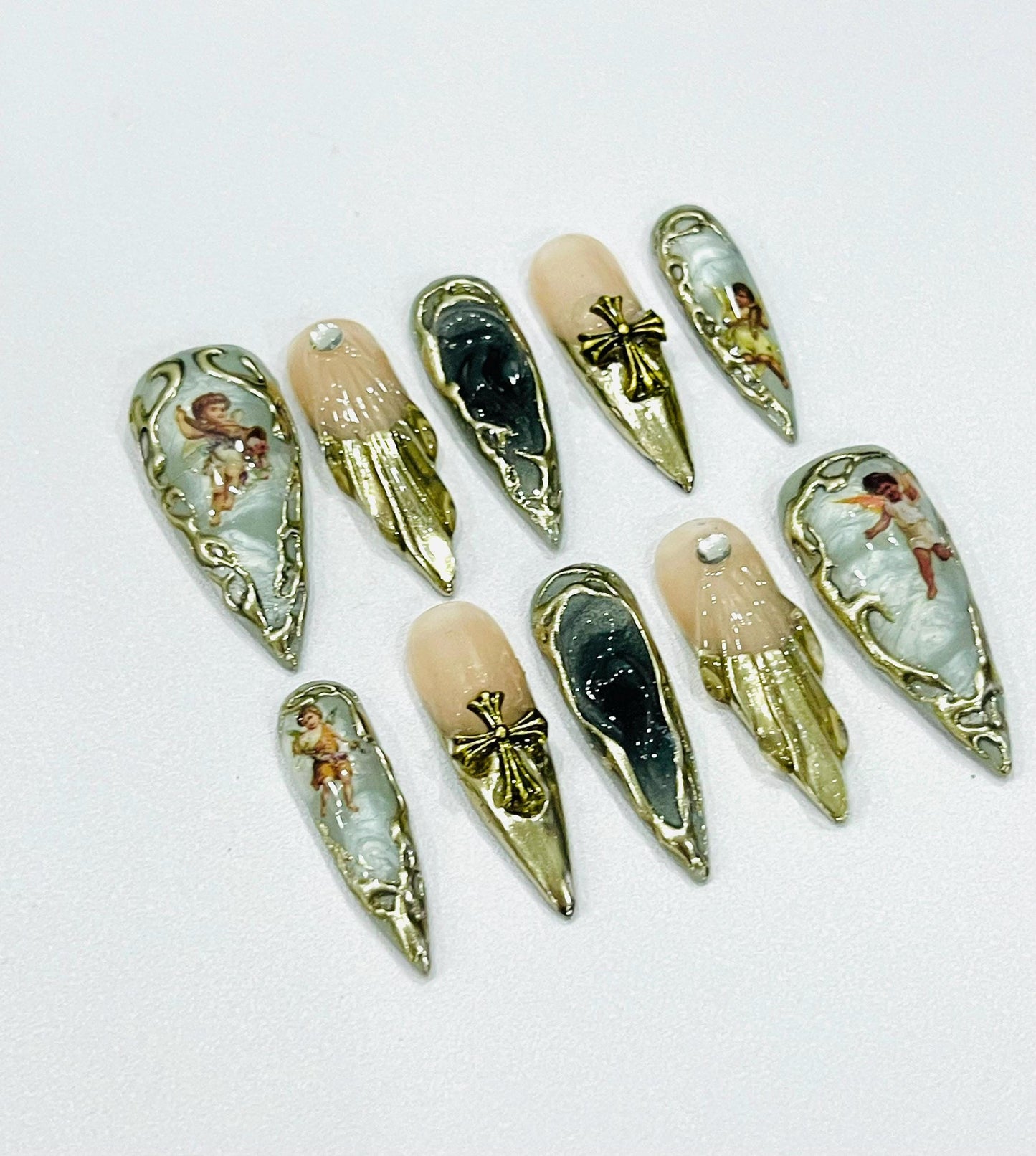 Luxe 3D Angel Cross Nail Art Set