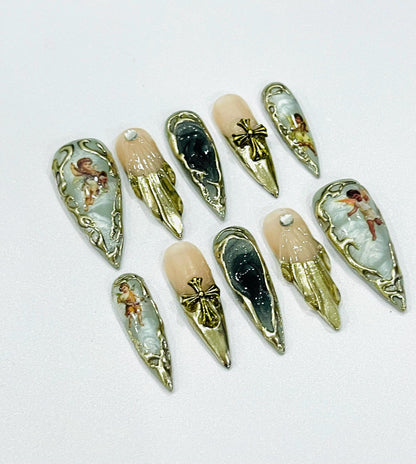 Luxe 3D Angel Cross Nail Art Set