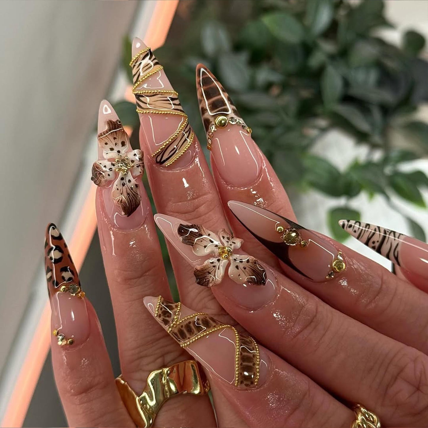 Luxury Animal Print Press On Nails Set