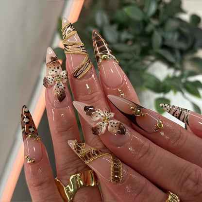 Luxury Animal Print Press On Nails Set
