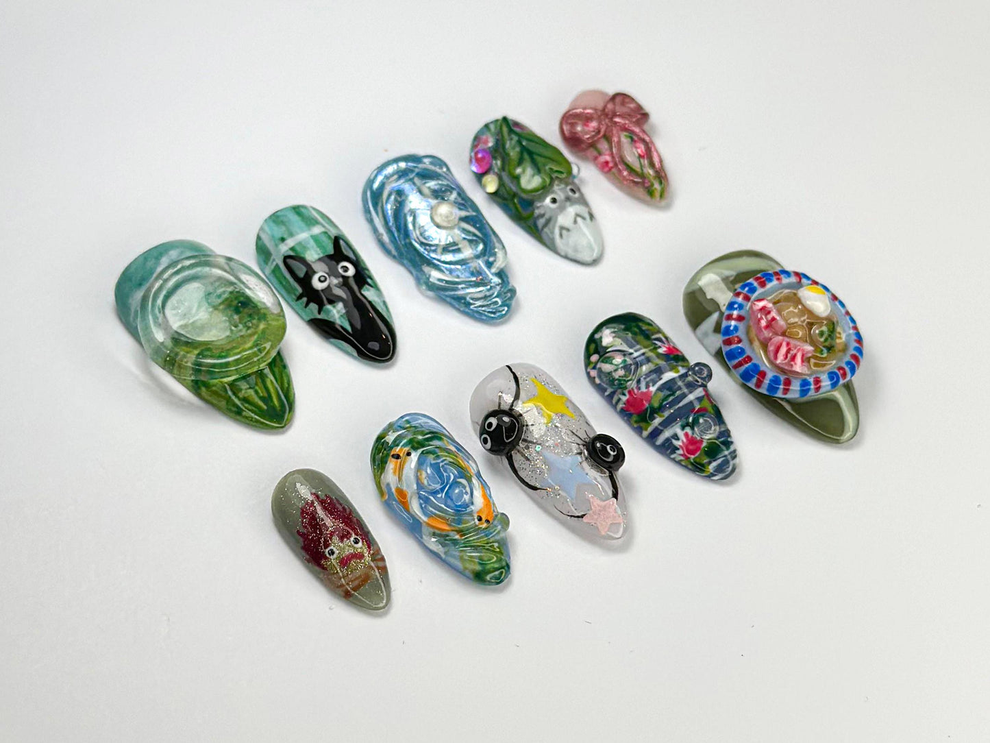 Magical 3D Anime Press-On Nails, Fantasy Collection